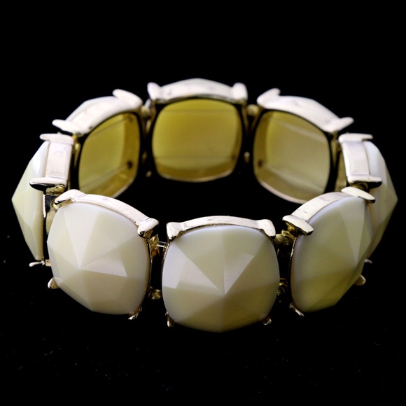 Express Stretch-Bracelet Gold-Tone/cream NWT - Picture 5 of 5